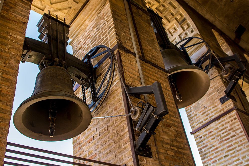 Bells at the Catedral de Sevilla (Seville Cathedral), UNESCO Site, Seville, Andalusia, Spain.
